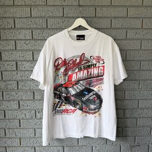 VTG Dale Earnhardt Sr NASCAR  T-Shirt 2000s Miracle Finish Talladega Speedway